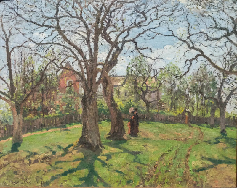 Kastanjer i Louveciennes om foråret - Camille Pissarro