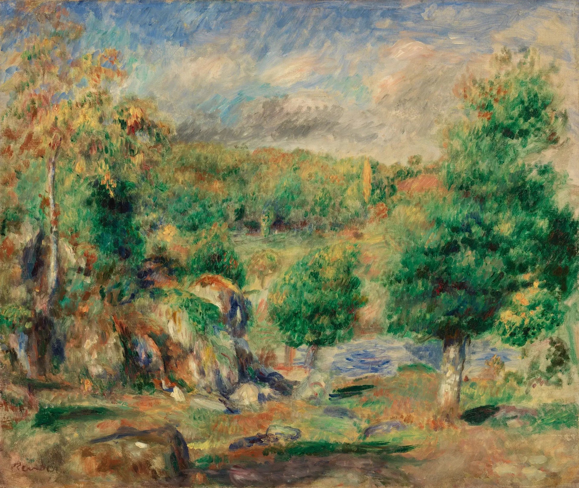 Châtaigniers, Pont-Aven (Châtaigniers, Pont-Aven) - Pierre-Auguste Renoir image 1 tableau peint à l’huile sur toile