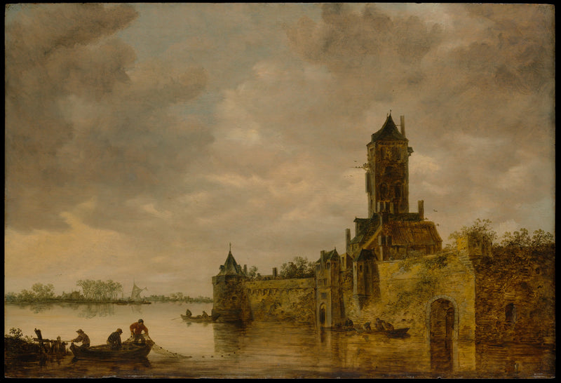 Château au bord d'une rivière - Jan van Goyen
