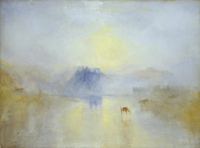 Norham Slot, solopgang - J. M. W. Turner