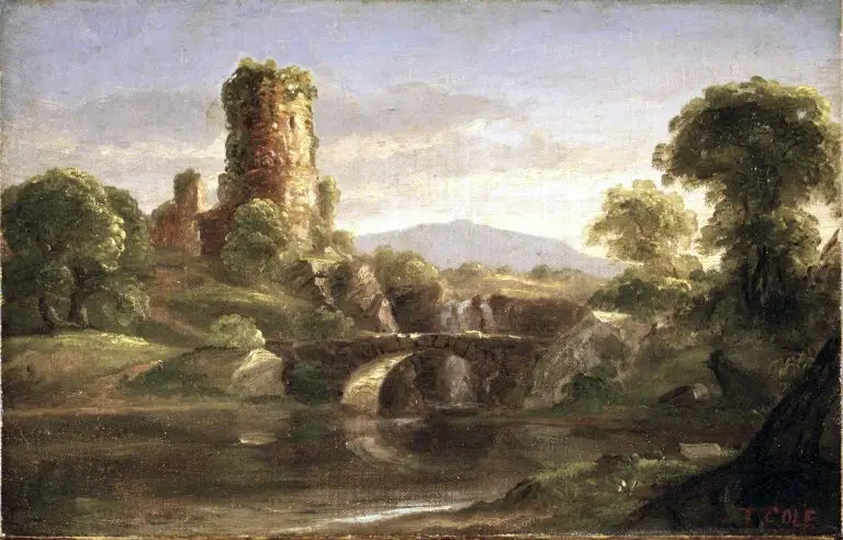 Ruin og flod - Thomas Cole