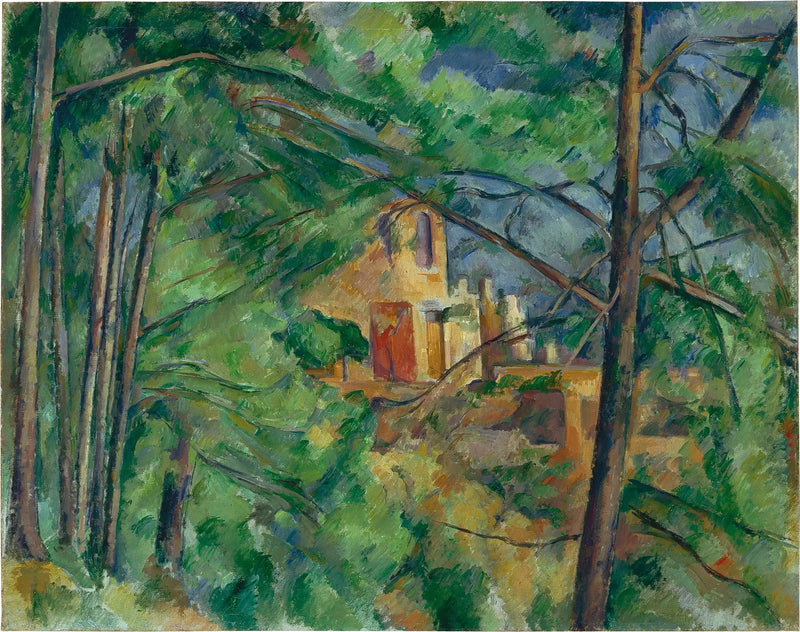 Sort Slot bag træerne - Paul Cézanne
