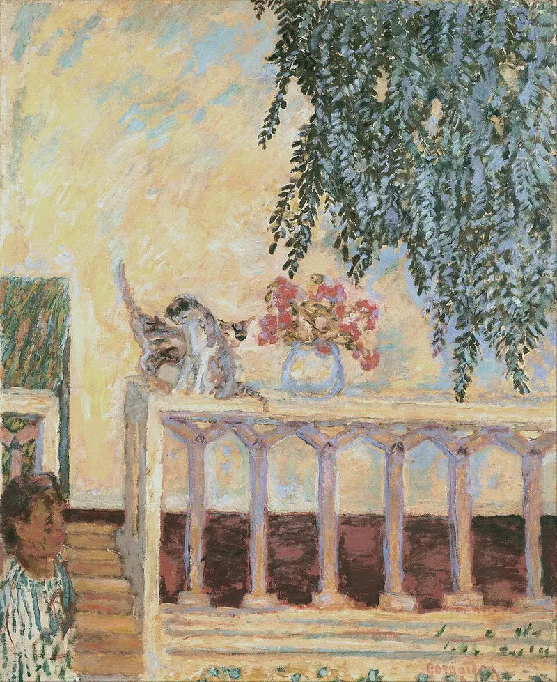 Katte på gelænderet - Pierre Bonnard