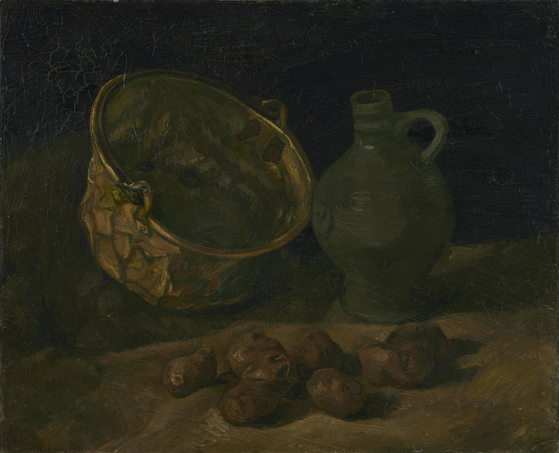 Stilleben med kedel og messingkande - Vincent van Gogh