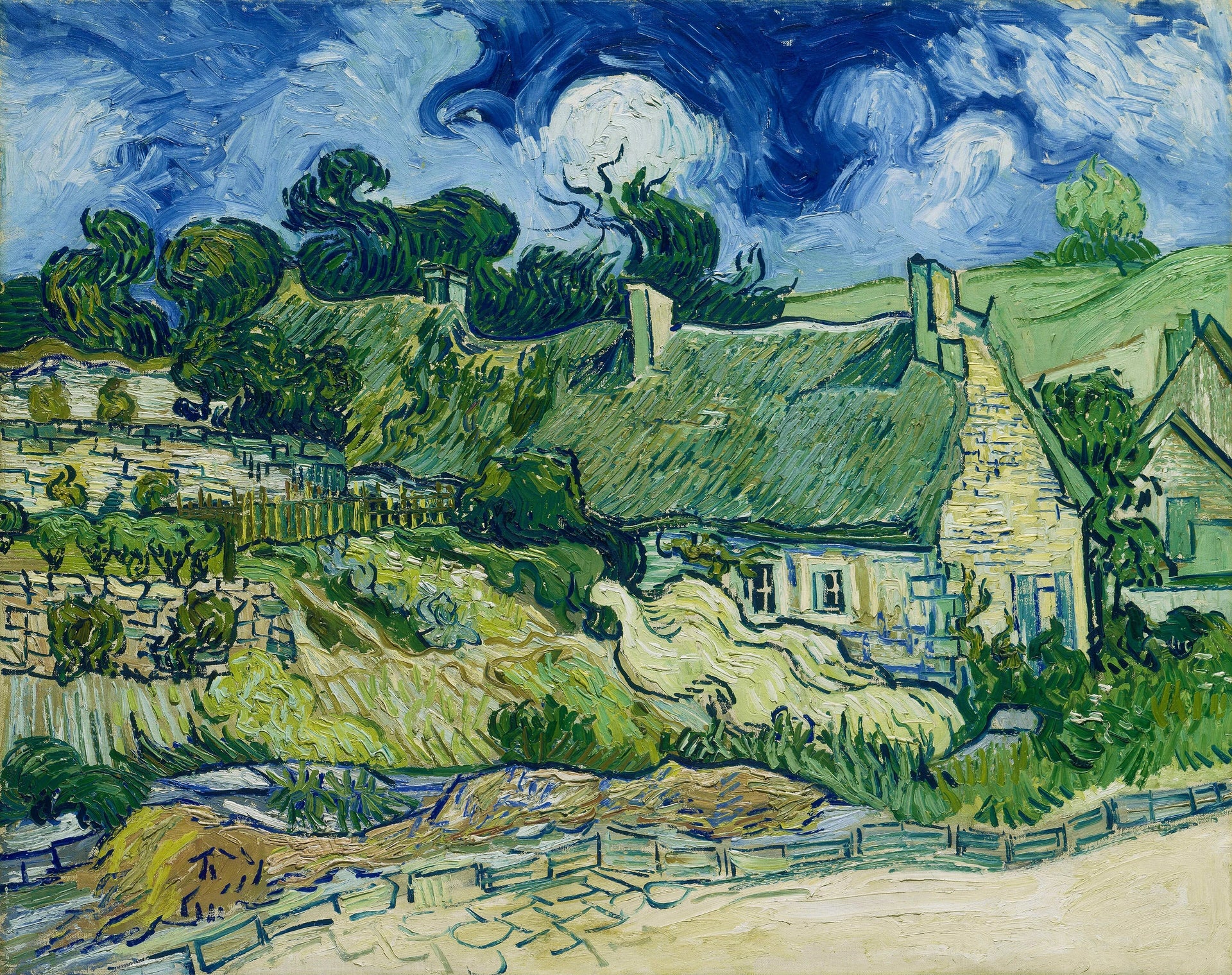 Chaumes de Cordeville à Auvers-sur-Oise de Vincent van Gogh, 1890, musée d’Orsay
