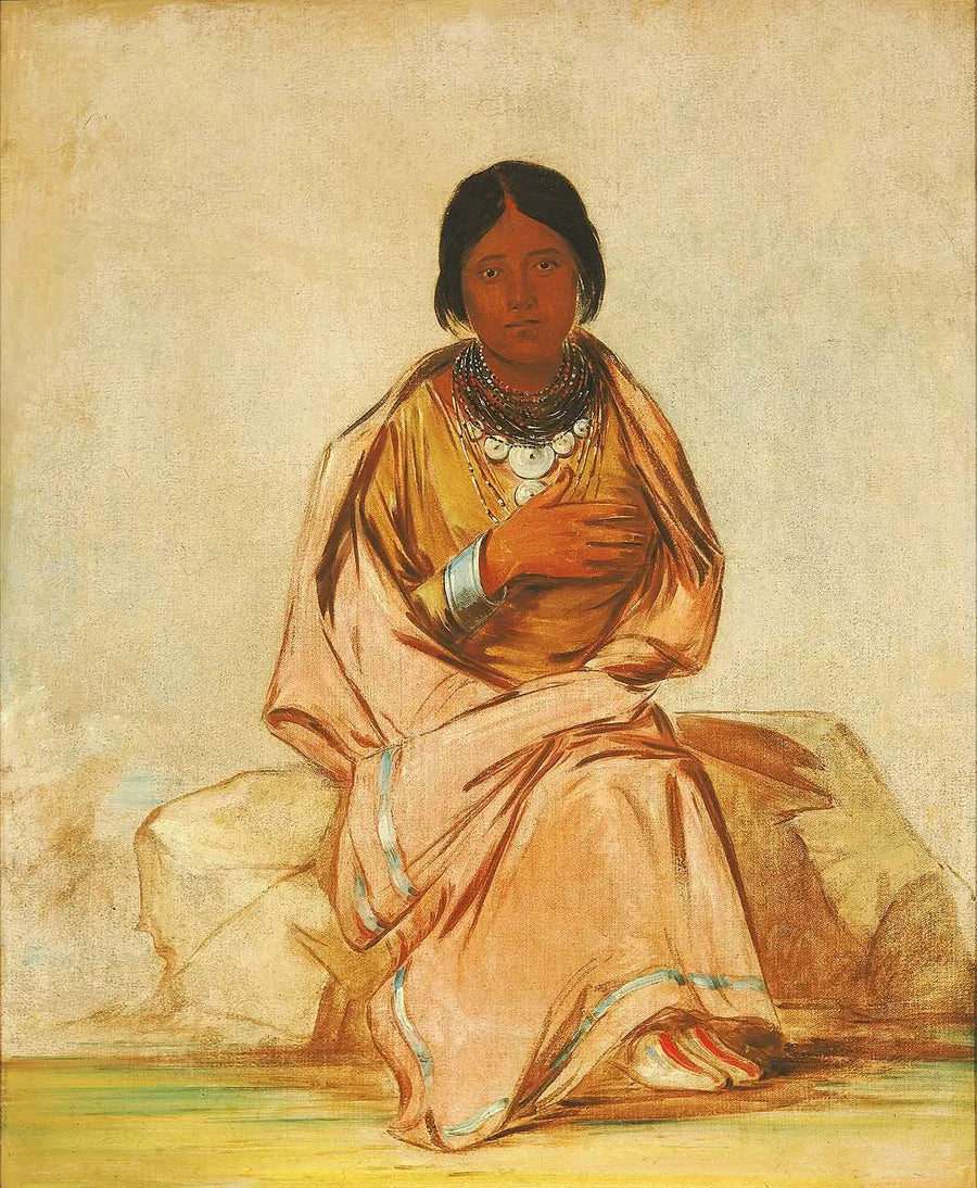 Chee-a-ex-e-co, Fille du Cerf uden Hjerte - George Catlin
