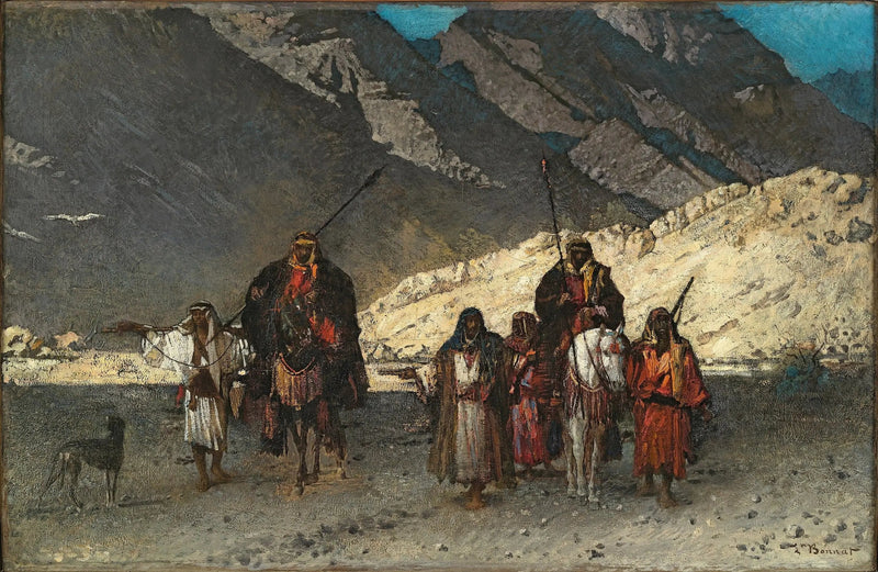 Arabiske sheikhs i bjergene - Léon Bonnat