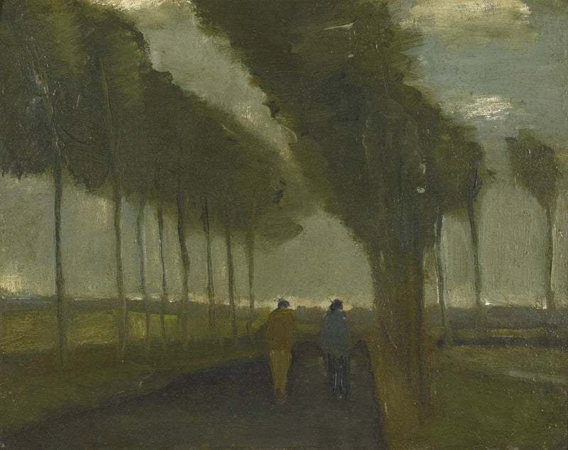 Alléen med de to spadserende - Vincent van Gogh