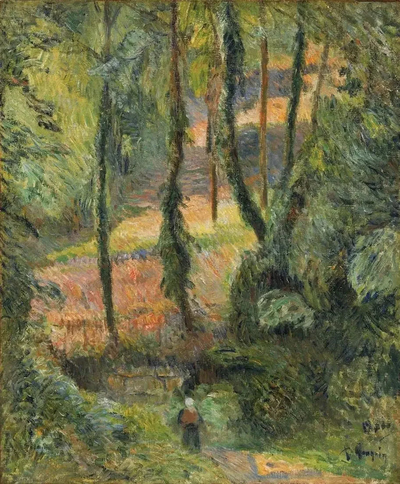 Hulvej i en skovklædt skråning - Paul Gauguin
