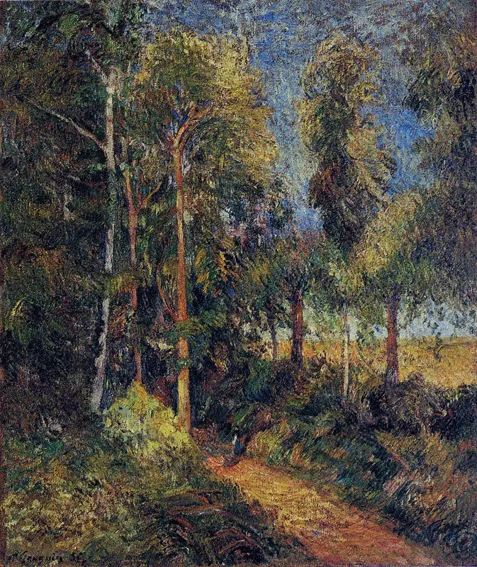 Chemin dans la hêtraie - Paul Gauguin image 1 reproduction de peinture à l’huile