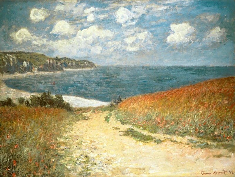 Sti gennem hvedemarker i Pourville - Claude Monet