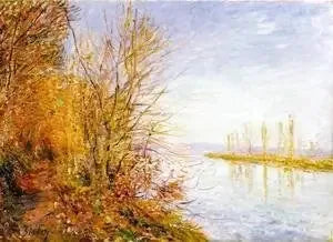 Byvejen ved Roches-Courtaut, St. Martins sommer - Alfred Sisley