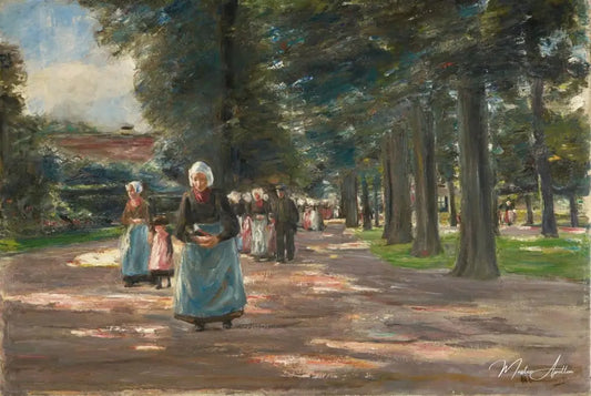 Chemin de l'église à Laaren - Max Liebermann - Reproductions de tableaux et peintures haut de gamme