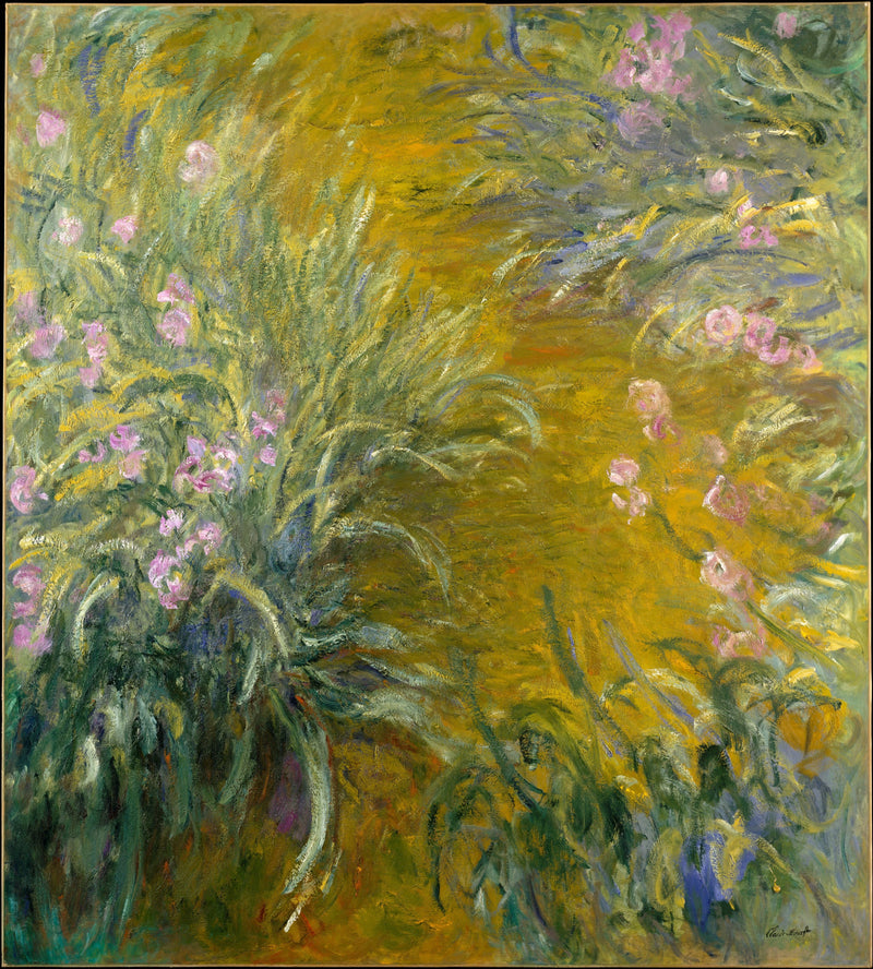 Stien blandt iriserne, Met W1828 - Claude Monet