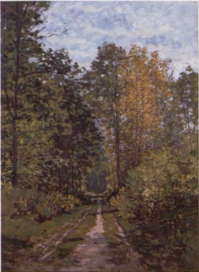 Reproduction du tableau « Chemin sous bois - Claude Monet » par Alpha Reproduction en peinture à l’huile