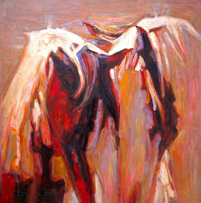 Abstrakt hest | 100 x 100 cm
