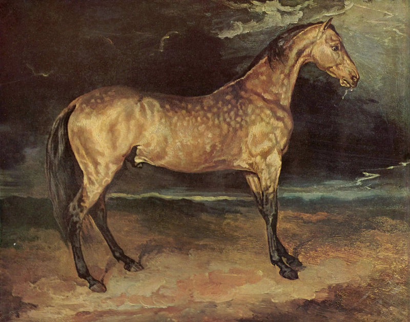 Skræmt hest af stormen - Théodore Géricault