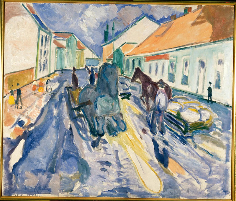 Hest pakket ind i en gade - Edvard Munch