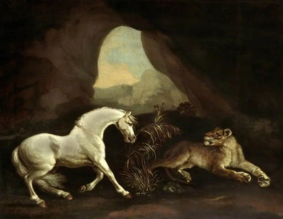 Cheval et lionne - George Stubbs - Alpha Reproduction