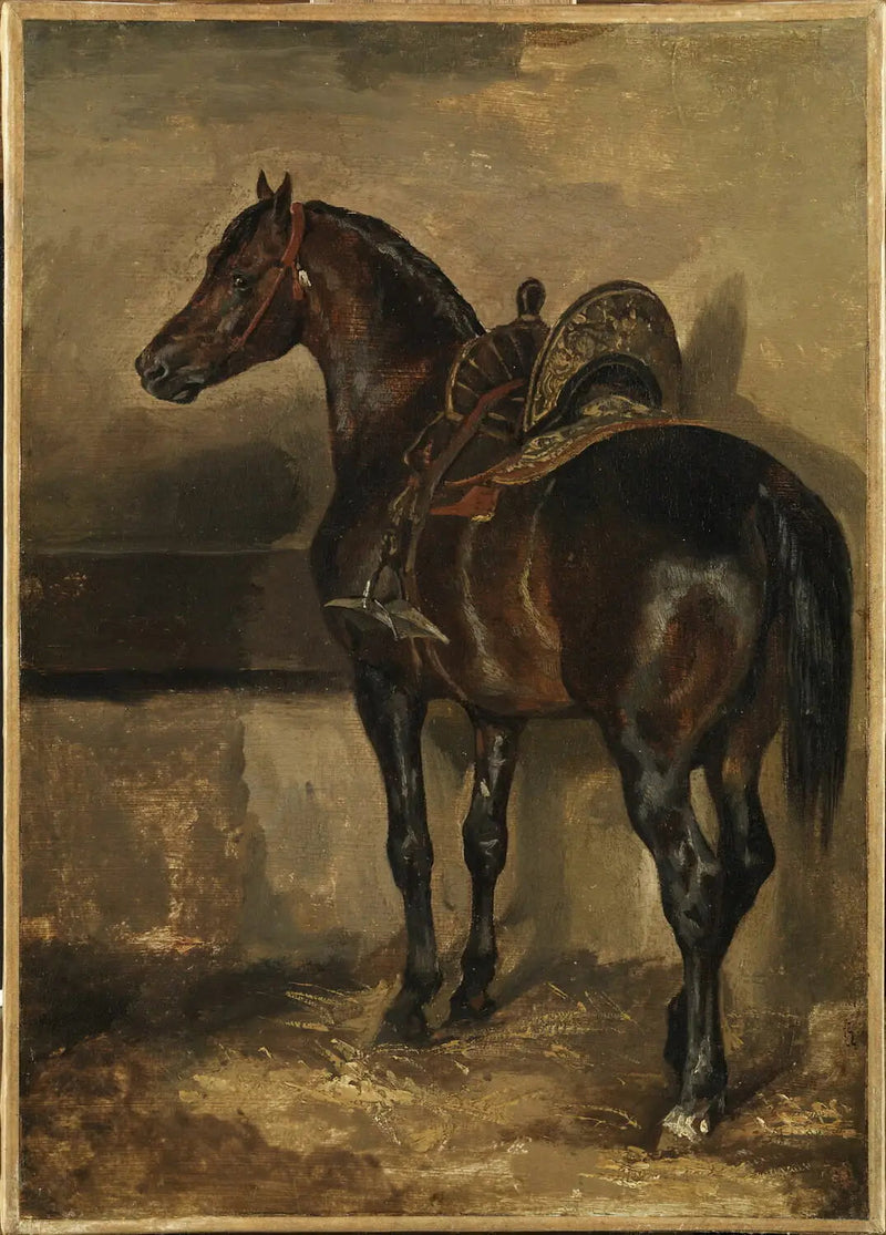 Tyrkisk hest i en stald - Théodore Géricault