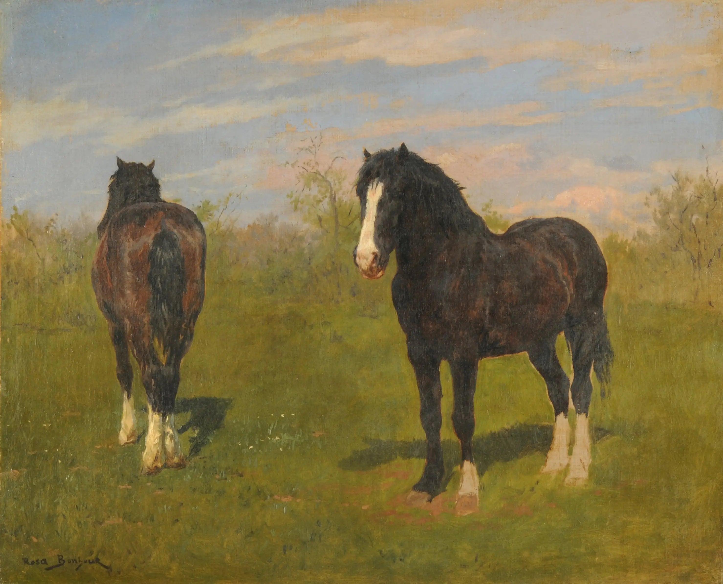 Chevaux au pâturage - Rosa Bonheur - Alpha Reproduction
