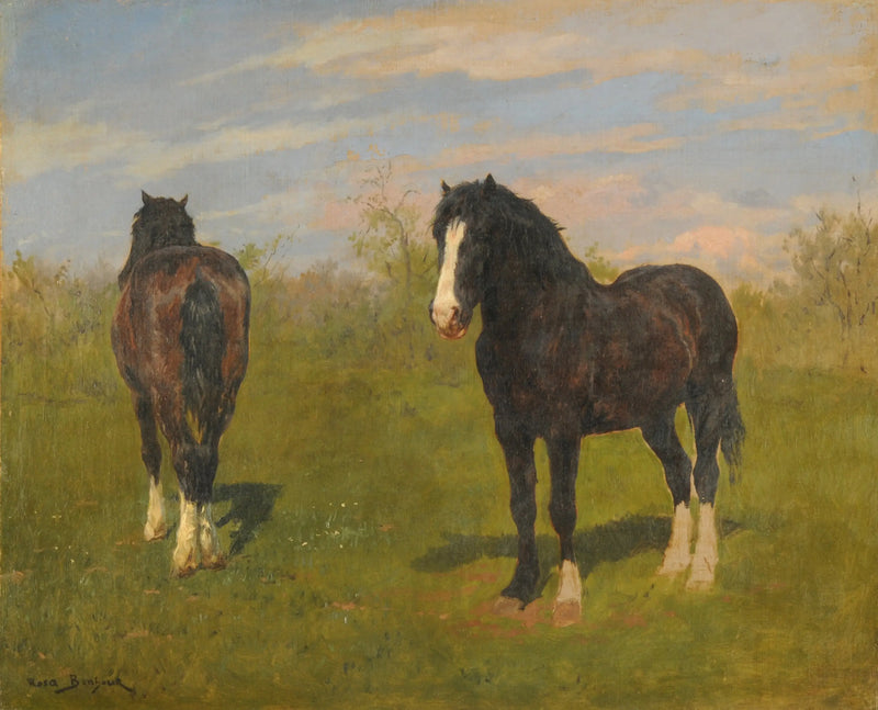Heste på græsning - Rosa Bonheur