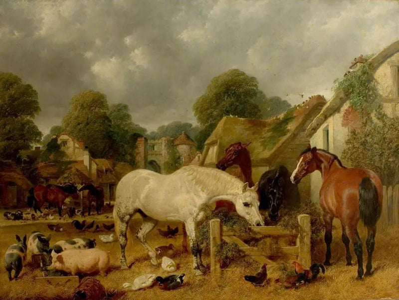 Heste i en indhegning - John Frederick Herring, Sr.