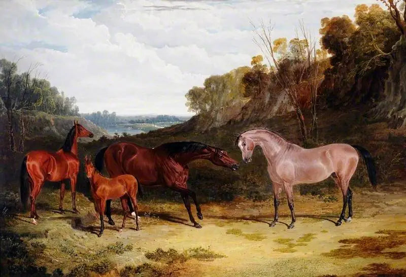 Heste i et landskab - John Frederick Herring, Sr.