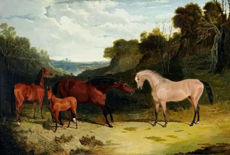 Heste i et landskab - John Frederick Herring, Sr.