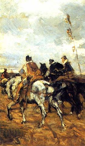 Heste og riddere - Giovanni Boldini