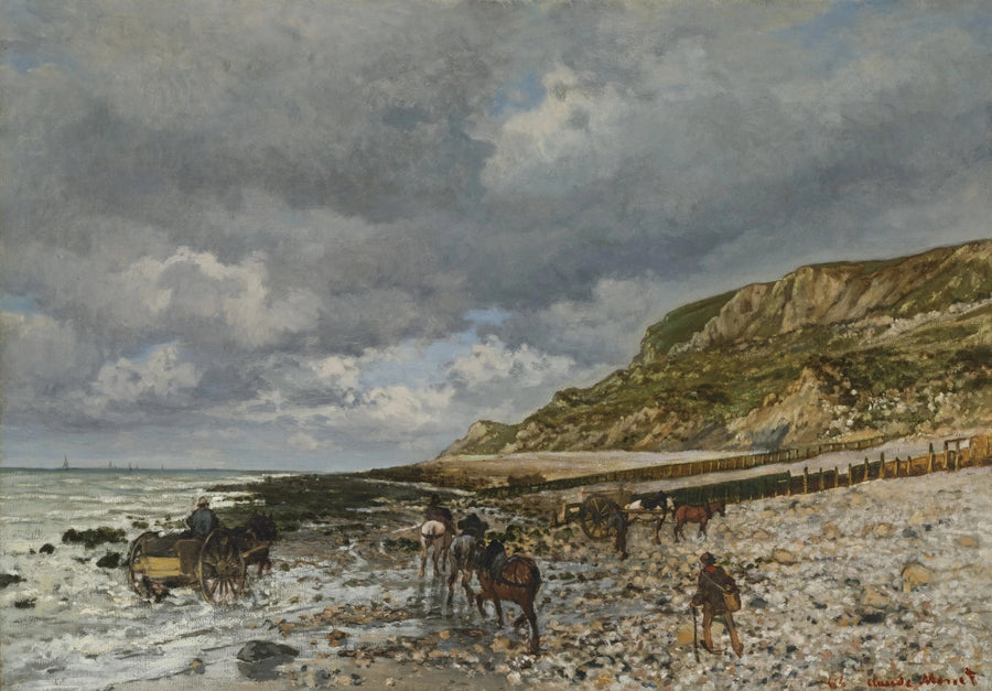 Heste i spidsen af Hève W40 - Claude Monet