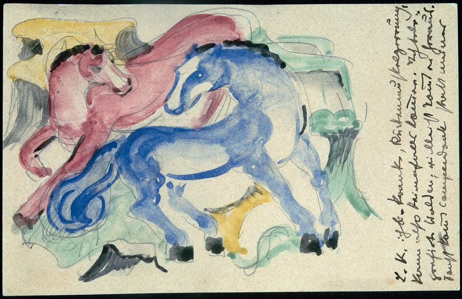 Røde og blå heste - Franz Marc