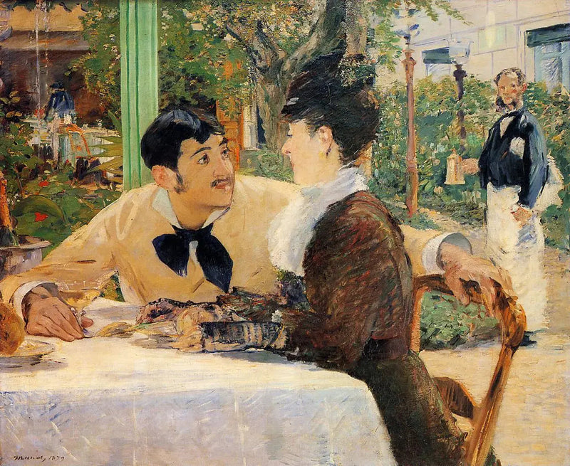 Hos far Lathuille, i det fri - Édouard Manet