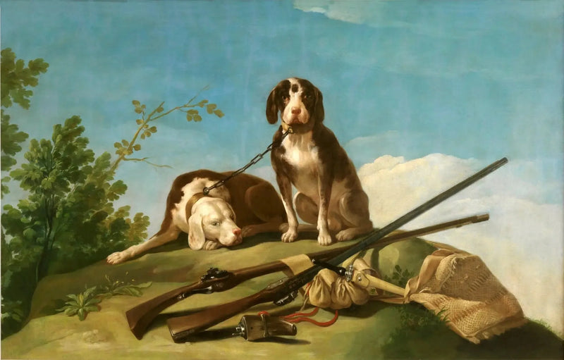 Hunde og jagtværktøjer - Francisco de Goya