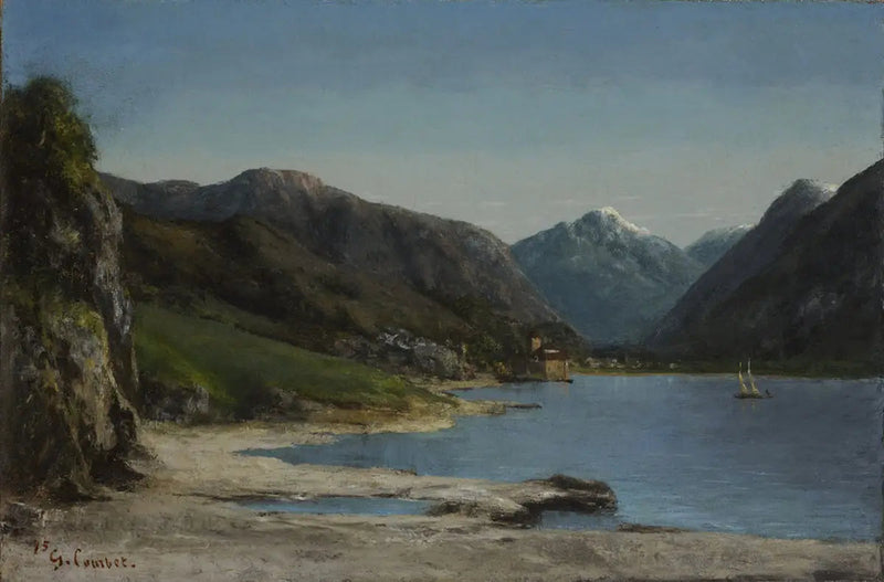 Chillon, set fra afstand - Gustave Courbet