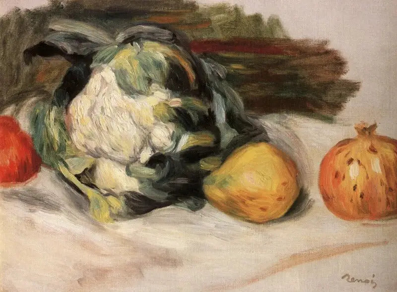 Blomkål og granater. - Pierre-Auguste Renoir