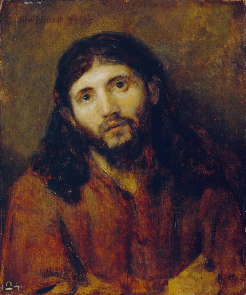 Kristi Hoved (efter « Emmaus-måltidet » i Louvre) - Rembrandt