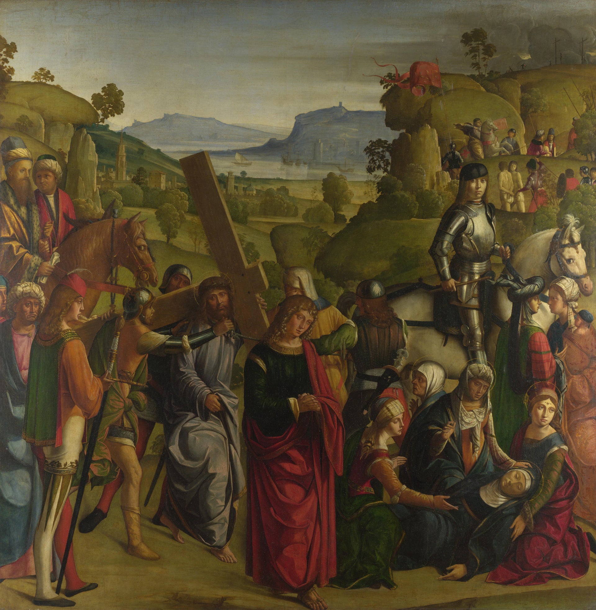 Christ portant la Croix et la Vierge Marie évanouie - Boccaccio Boccaccino