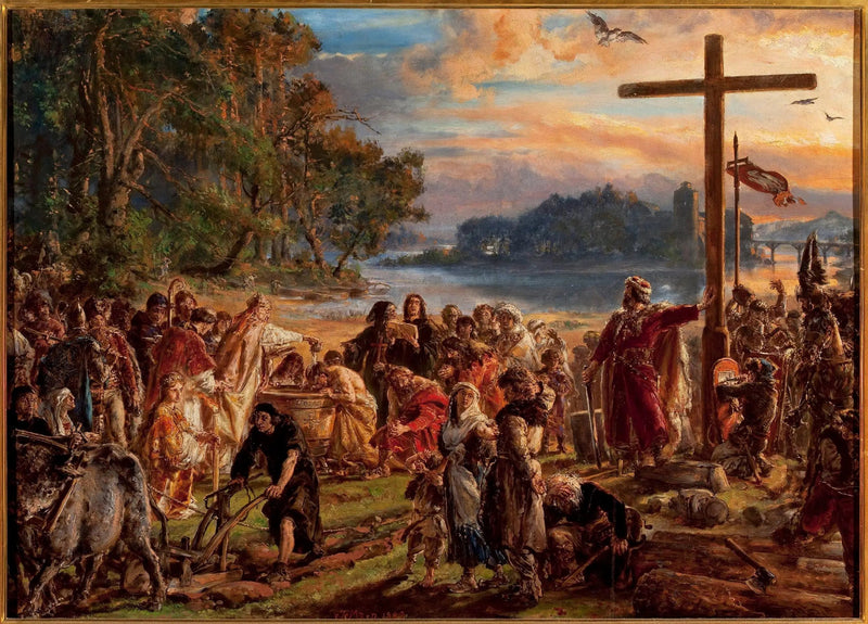 Kristningen af Polen 966 e.Kr. - Jan Matejko