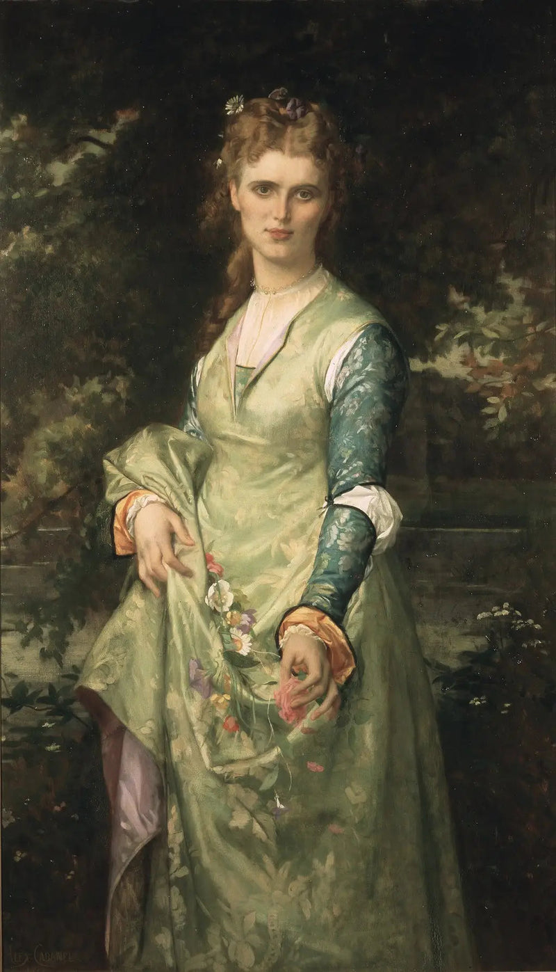 Christina Nilsson, 1843-1921, operasangerinde, som Ophelia - Alexandre Cabanel