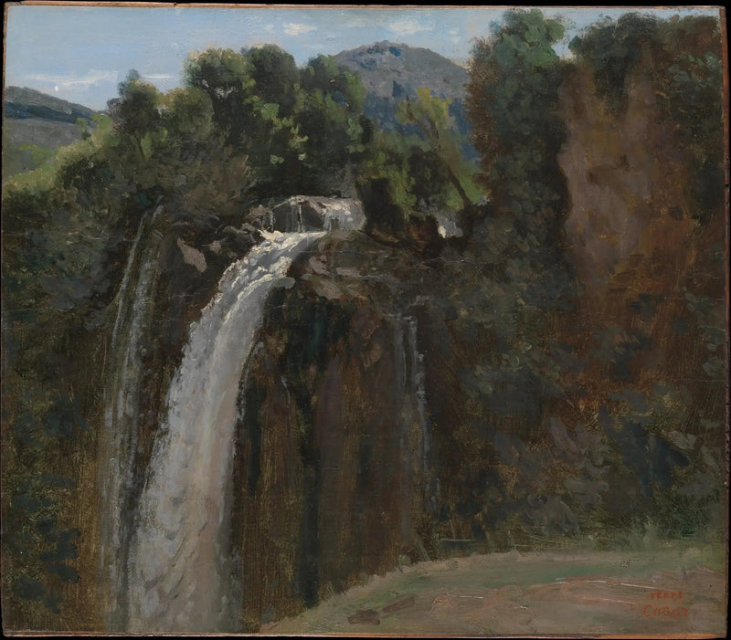 Vandfald i Terni - Jean-Baptiste Camille Corot