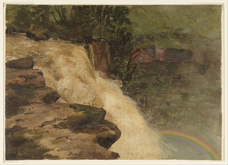 Vandfald i Colombia - Frederic Edwin Church