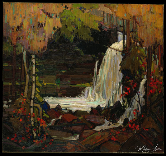 Chute d'eau dans la forêt - Tom Thomson - Reproductions de tableaux et peintures haut de gamme