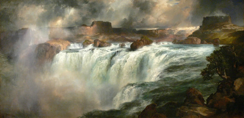 Shoshone-faldet ved Snake-floden - Thomas Moran