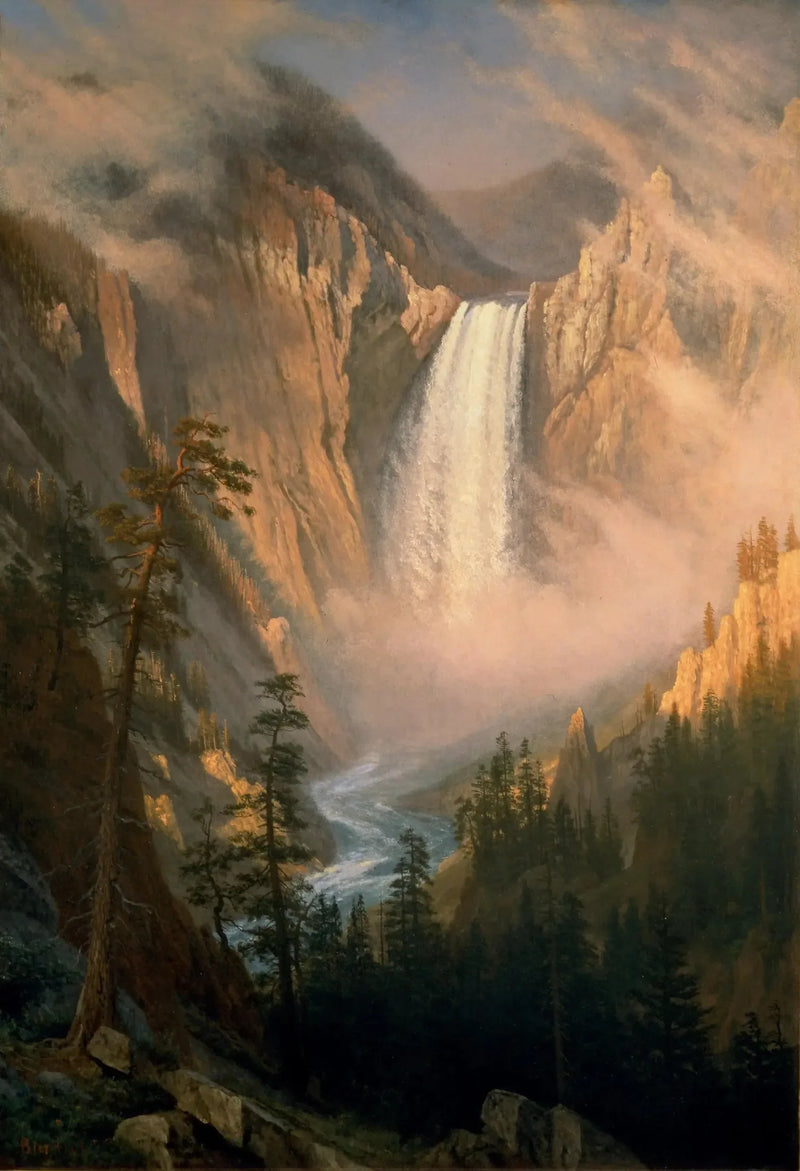 Yellowstone Fald - Albert Bierstadt