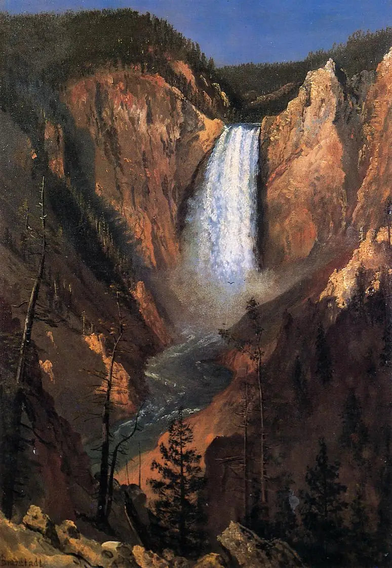 Fald af Yellowstone - Albert Bierstadt