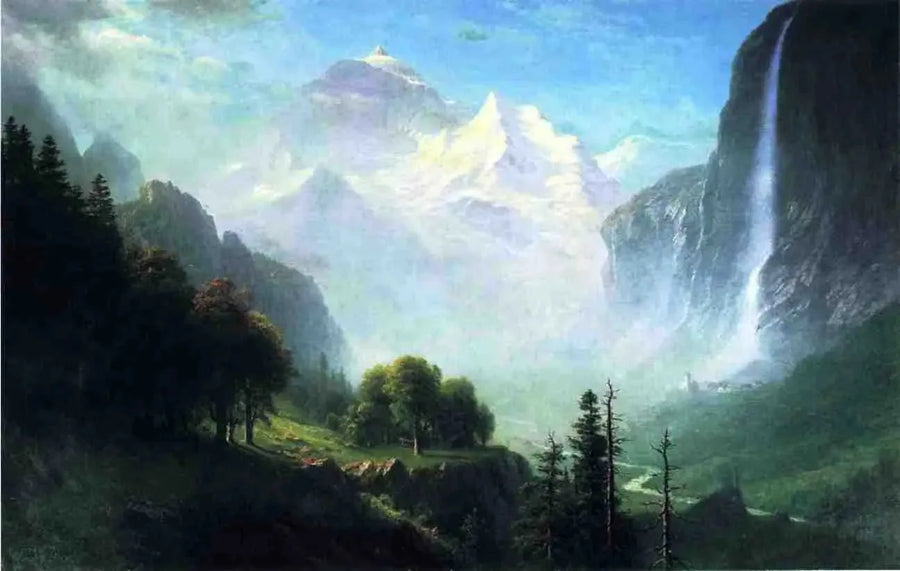Chutes du Staubbach, près de Lauterbrunnen, Schweiz - Albert Bierstadt