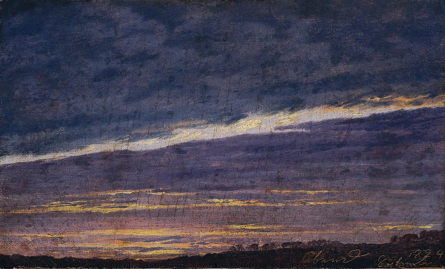 Aftensky med skyer - Caspar David Friedrich