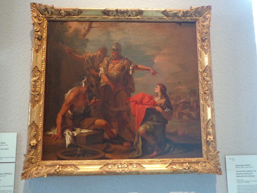 Cincinnatus kaldet fra terrænet - Sebastiano Ricci