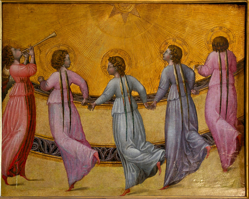Fem dansende engle - Giovanni di Paolo